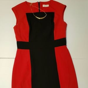 Calvin Klein Red & Black dress